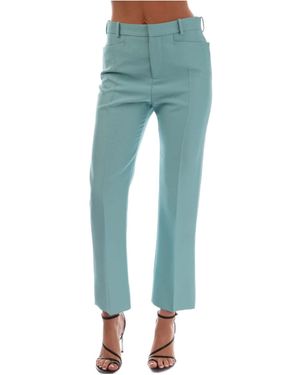 Tom Ford Highwaisted Cropped Flare Pants - Blue