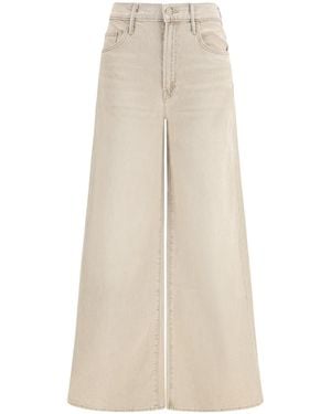 Mother Wide-Leg High-Rise Jeans - Natural