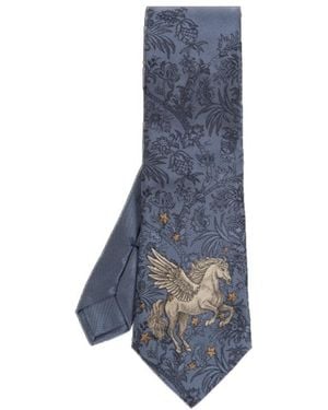Etro Pointed Tie - Blue