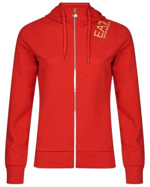 EA7 Hoded Zipper Casual Jacket - Red