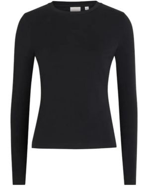 Varley Edna Long-Sleeve Fitted T-Shirt - Black