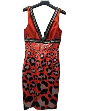 Just Cavalli V-Neck Sleeveless Dress - Red