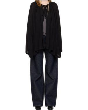 TOTEME Totême Gathered Drawstring Cape - Black
