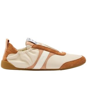 Chloé Patchwork Flat German Training Shoes - Pink