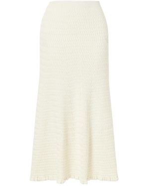 Proenza Schouler Cable-Knit Cotton-Blend Midi Skirt - White
