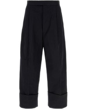 Thom Browne High-Rise Cuffed Trousers - Blue