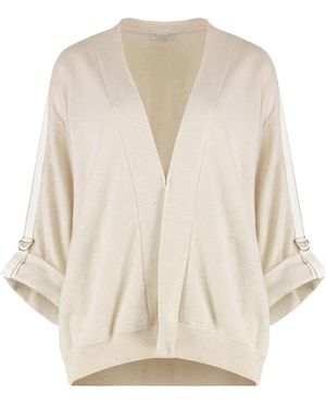 Brunello Cucinelli V-Neck Cardigan - Natural