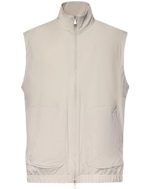 Eleventy Zip-Up Sleeveless Jacket - White