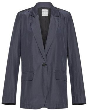 forte_forte Single-Breasted Blazer - Blue