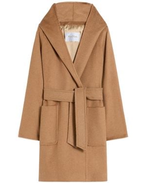 Max Mara Hooded Coat - Brown