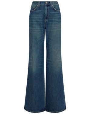 Marella High-Waisted Wide-Leg Jeans - Blue