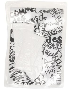 Comme des Garçons Logo Knit Socks - White