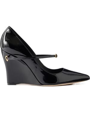 Jennifer Chamandi Patent-Leather Pumps - Black