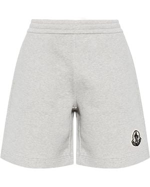 Moncler Logo Patch Sweat Shorts - White