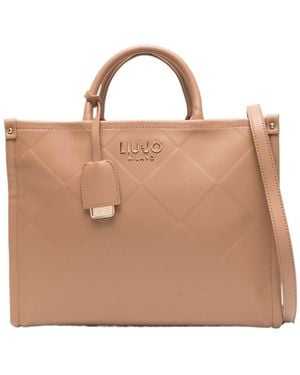 Liu Jo Logo-Plaque Tote Bag - Brown