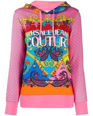 Versace Jeans Couture Paisley Fantasy Print Hoodie - Pink