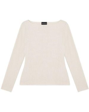 Emporio Armani Textured Knit Top - White