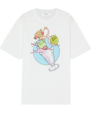 Maison Kitsuné Illustration-Print Crew-Neck T-Shirt - White