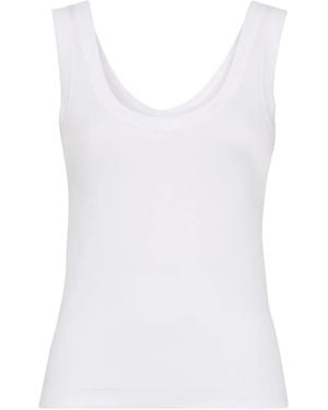 Brunello Cucinelli Ribbed Tank Top - White