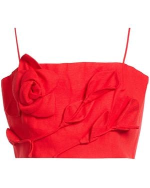 FARM Rio Sleeveless Cropped Top - Red