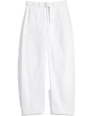 Lemaire Buckle Jeans - White
