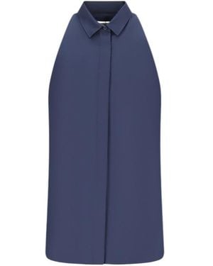 DARKPARK Sleeveless Collared Top - Blue