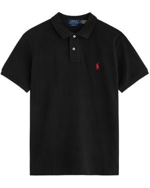 Polo Ralph Lauren Slim Piqué Cotton Polo Shirt - Black