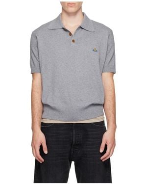 Vivienne Westwood Knitted Polo Shirt - Gray