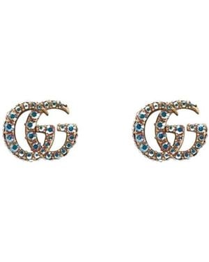 Gucci Gg Marmont Crystal Earrings - White
