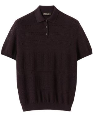 Loro Piana Short-Sleeve Polo Shirt - Black