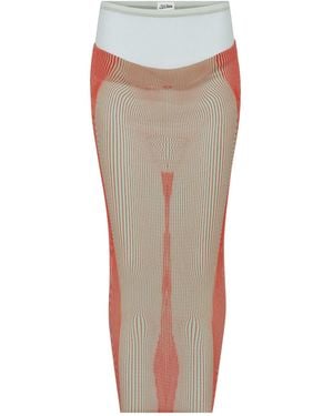 Jean Paul Gaultier Layered-Design Midi Skirt - Multicolour