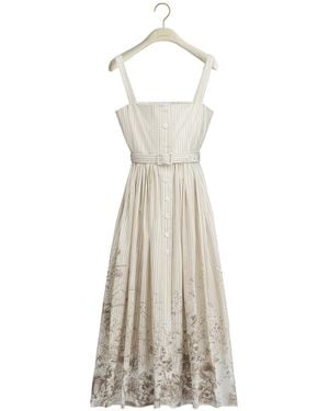Dior Iviera Mid-Length Belted Dress - White