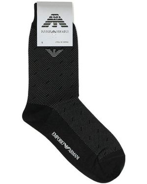 Emporio Armani Logo Details Socks - Black