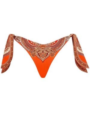 Zimmermann Mahon Scarf Tie Bikini Briefs - Orange