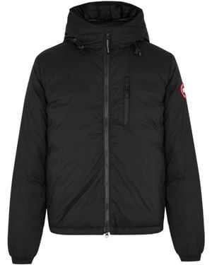 Canada Goose Lodge Hooded Ripstop Shell Jacket - Black