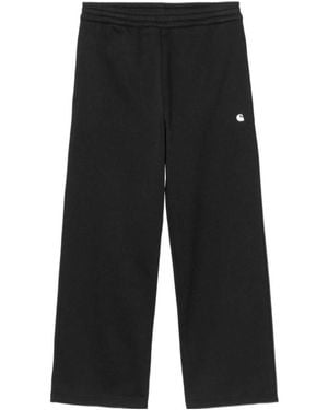 Carhartt Logo Straight-Leg Track Trousers - Black