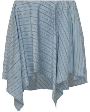 IRO Utalia Asymmetric Striped Skirt - Blue
