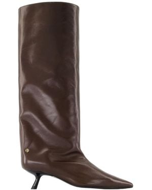 Anine Bing Tall Hilda Point-Toe Boots - Brown