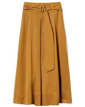 Twinset Belted Midi Skirt - Multicolor