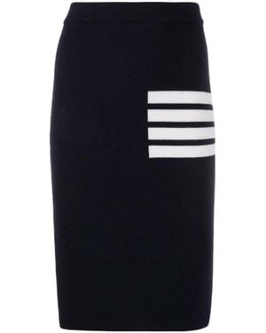 Thom Browne 4-Bar Fitted Skirt - Blue