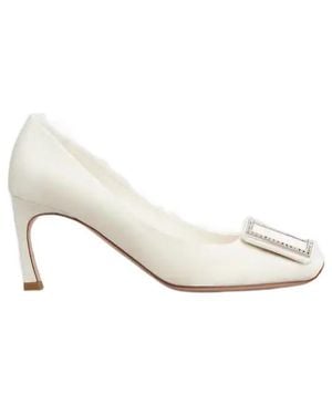 Roger Vivier Trompette Satin Court Shoes - White