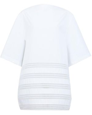Alaïa Round Poplin Dress - White