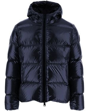 Herno Quilted Hooded Down Jacket - Blue