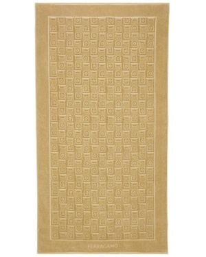 Ferragamo Ferragamo Monogram Beach Towel - Natural