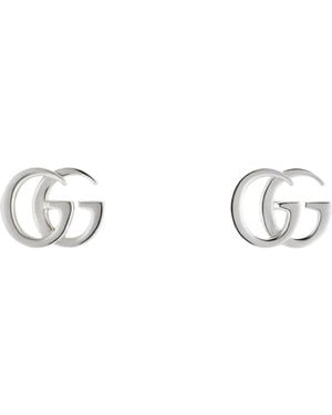 Gucci Gg Marmont Stud Earrings - White