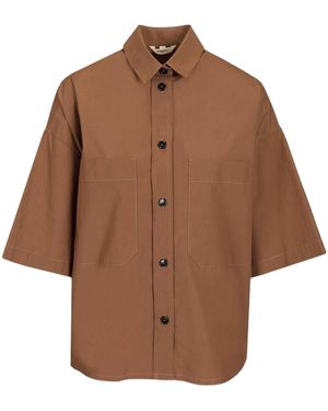 Barena Priscilla Boxy Shirt - Brown