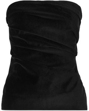 TOVE Izel Cotton And Modal-Blend Velvet Top - Black