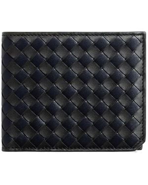Bottega Veneta Intrecciato Piccolo Bi-Fold Wallet - Black