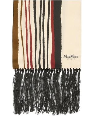 Max Mara Tassel Scarf - White