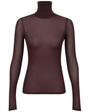 Zimmermann Fine Knit High Neck Top - Purple
